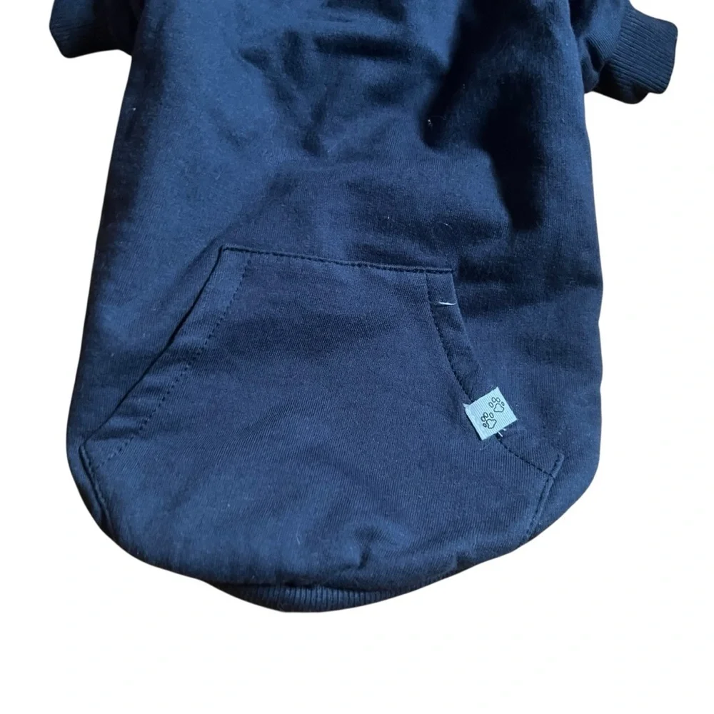 PetPassion Rocky Comfy Dog Hoodie Navy Blue XXS Organic Cotton 9